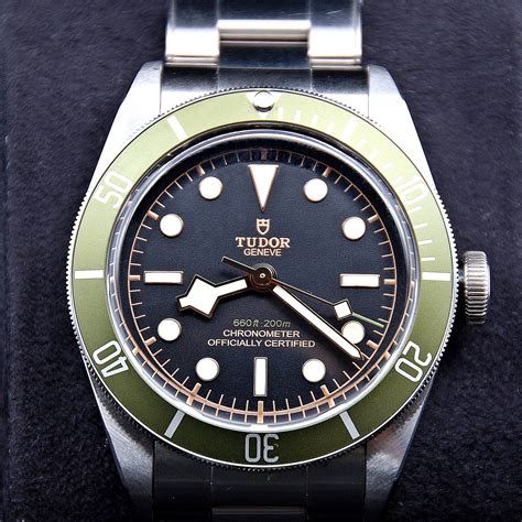 tudor black bay harrods green|tudor black bay green bezel.